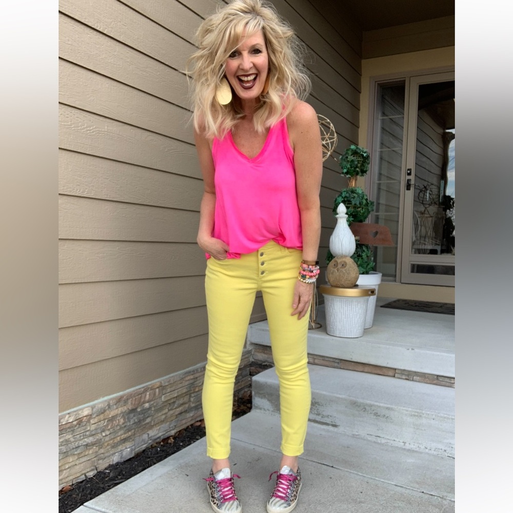 Z Supply Hot Pink Racerback Tank Top